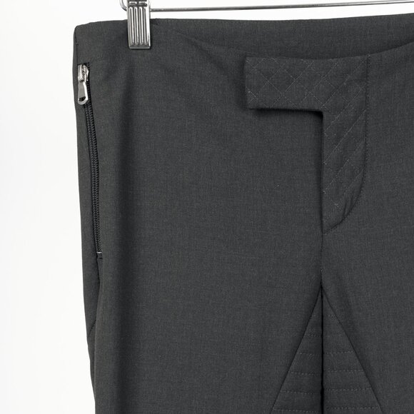 Brunello Cucinelli Anthracite Stretch-Wool Quilted Zip-Hem Trousers - Picture 4 of 13